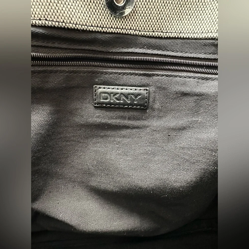 Black & Cream Women’s Tote Bag - Classic Canvas and Leather